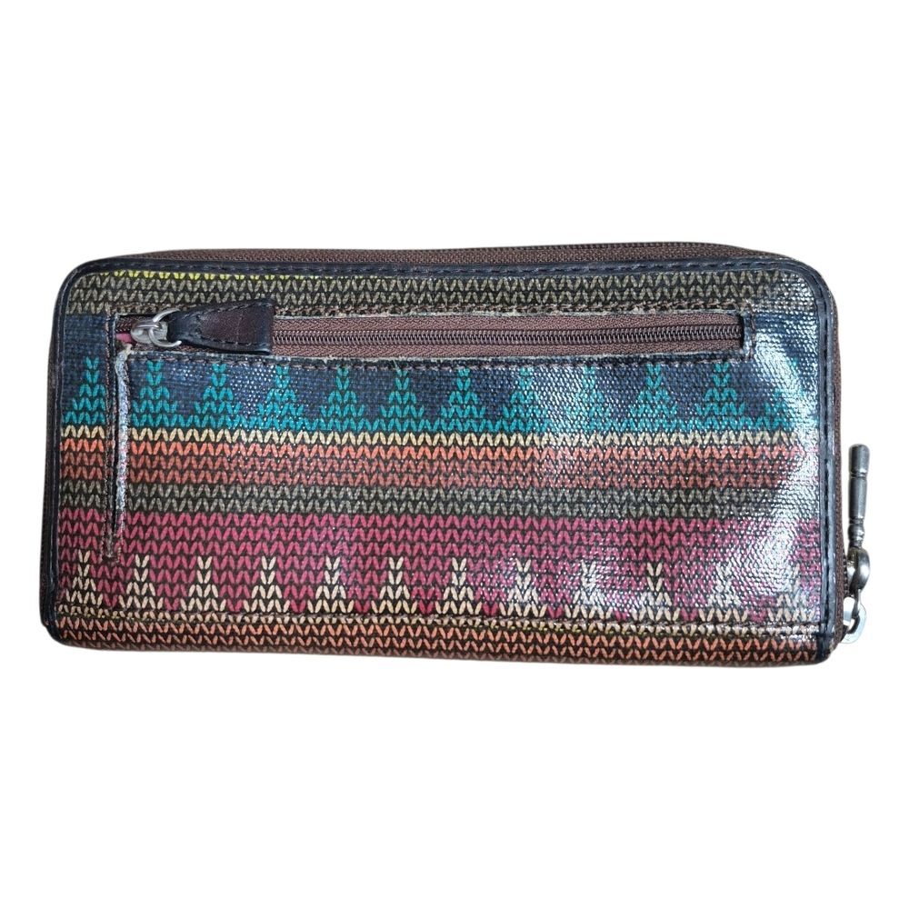 Fossil Women's Colorful Patterned Key-Per Zip Aro… - image 2